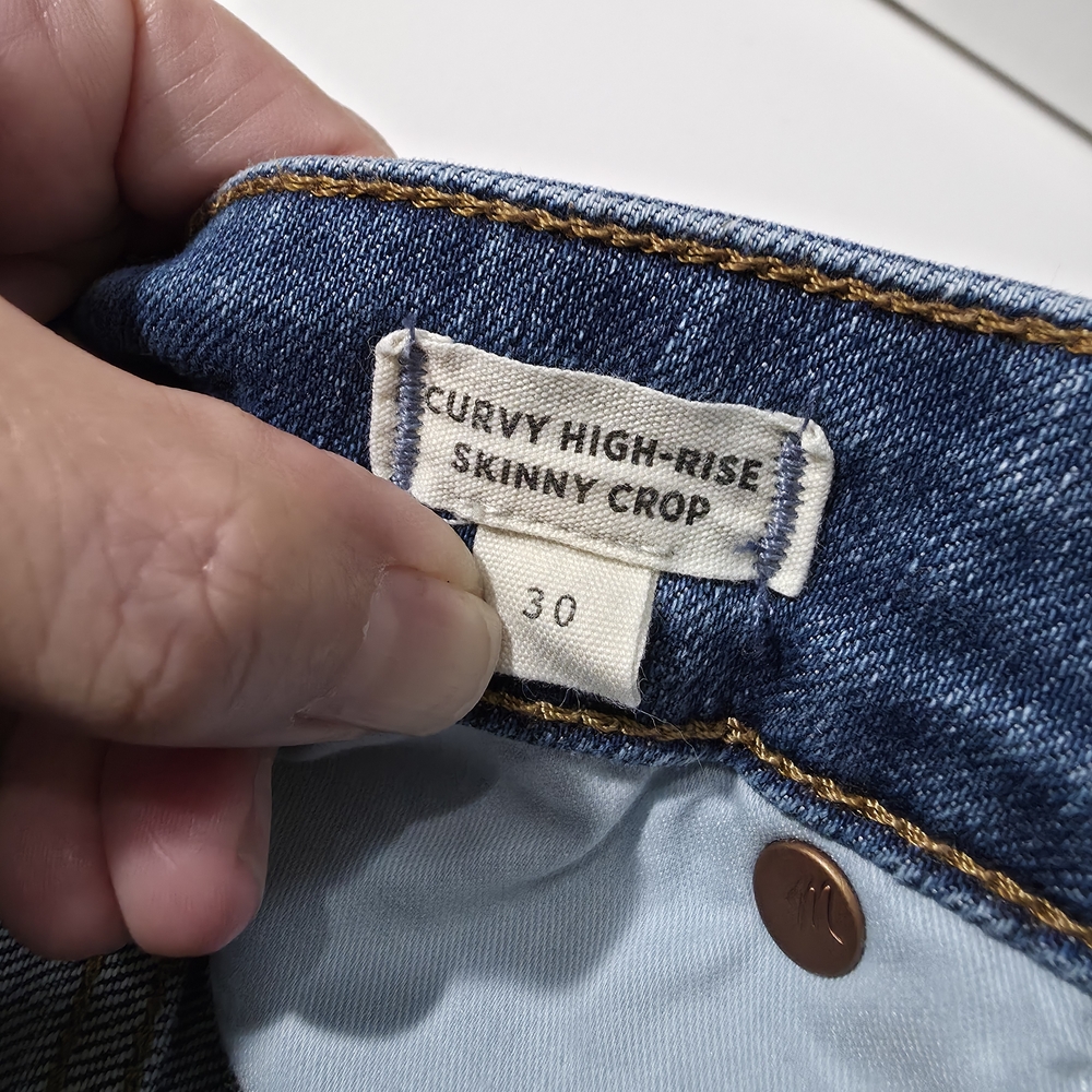 Madewell curvy high-rise skinny crop blue jeans - Picture 5 of 6